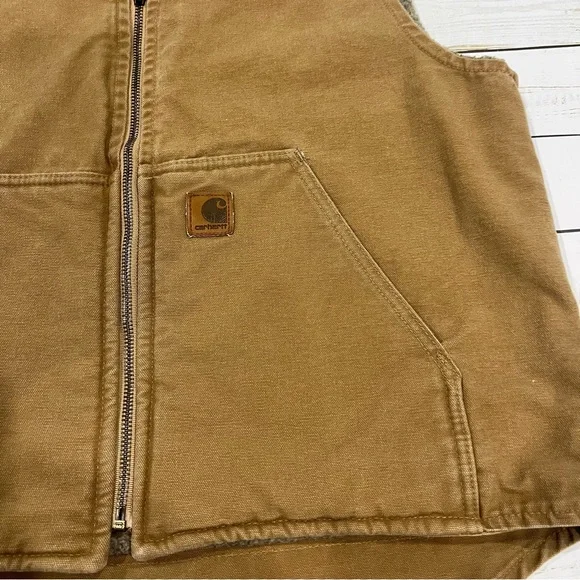 Carhartt Canvas Men’s Work Vest Sz L - Picture 10 of 11